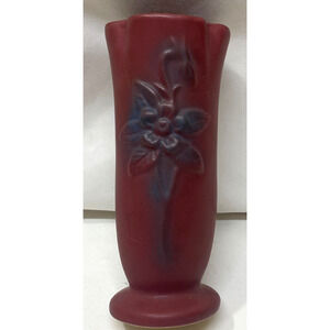 Van Briggle Pottery Persian Rose Columbine Vase 8"